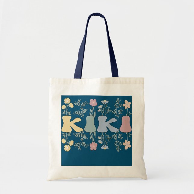 Tote Bag Super Kiki Grandmère Fleurs Kiki Grandma (Devant)