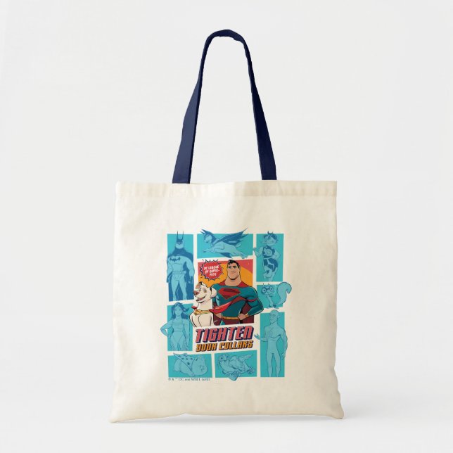 Tote Bag Super Pets & Justice League - Tighten Your Collars (Devant)