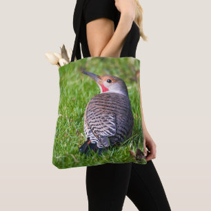 Tote Bag Superbe Flicker du Nord à feutre rouge sur la pelo
