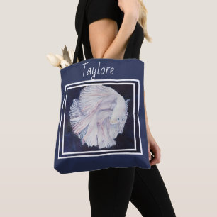 Tote Bag Superbe poisson de chasse blanc