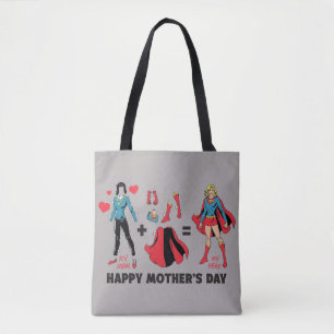 Tote Bag Superfille   Ma mère = Mon héros