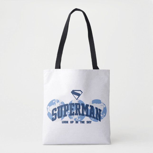 Tote Bag Superman dans le monde (Devant)