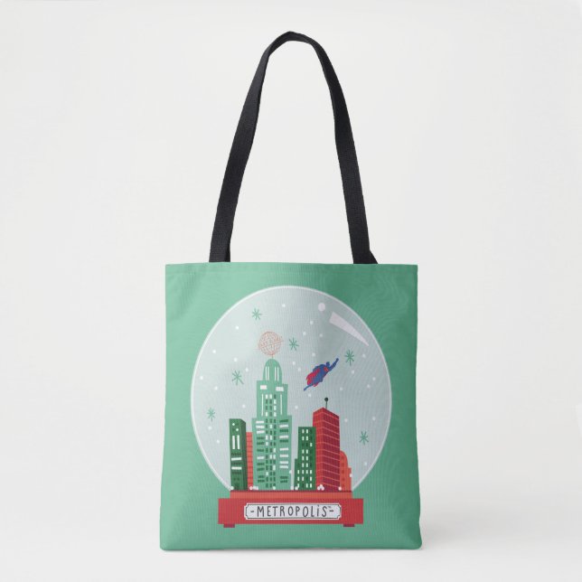 Tote Bag Superman Metropolis Globe des neiges (Devant)