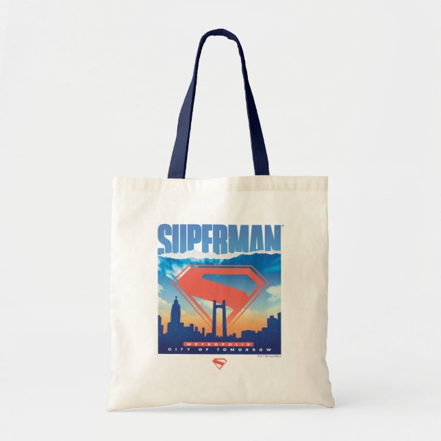 Tote Bag Superman Metropolis Skyline (Devant)