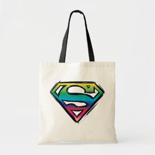 Tote Bag Superman S-Shield  Logo Arc en ciel