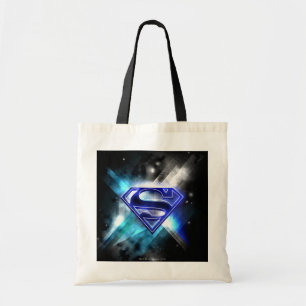 Tote Bag Superman Stylisé Logo en cristal bleu blanc