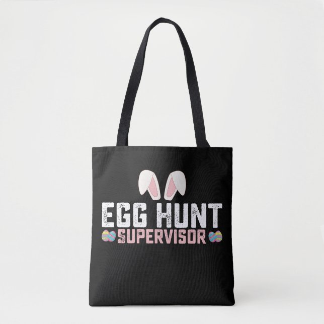 Tote Bag Superviseur De Chasse Aux Oeufs Grotte De Pâques D (Devant)