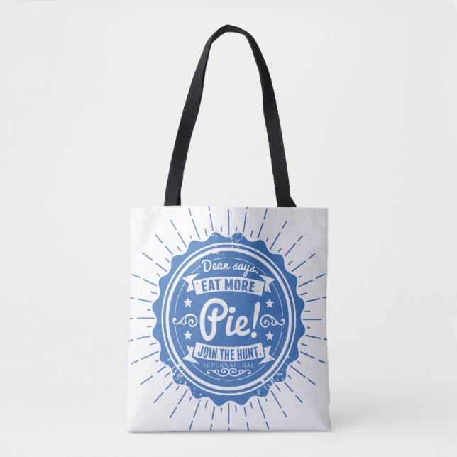 Tote Bag Surnaturel "Dean Dit Mange Plus De Tarte !" (Devant)