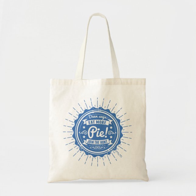 Tote Bag Surnaturel "Dean Dit Mange Plus De Tarte !" (Devant)