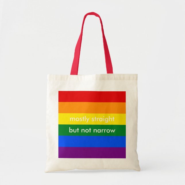 Tote Bag Surtout Droit Mais Pas Étroit Allié LGBT (Devant)