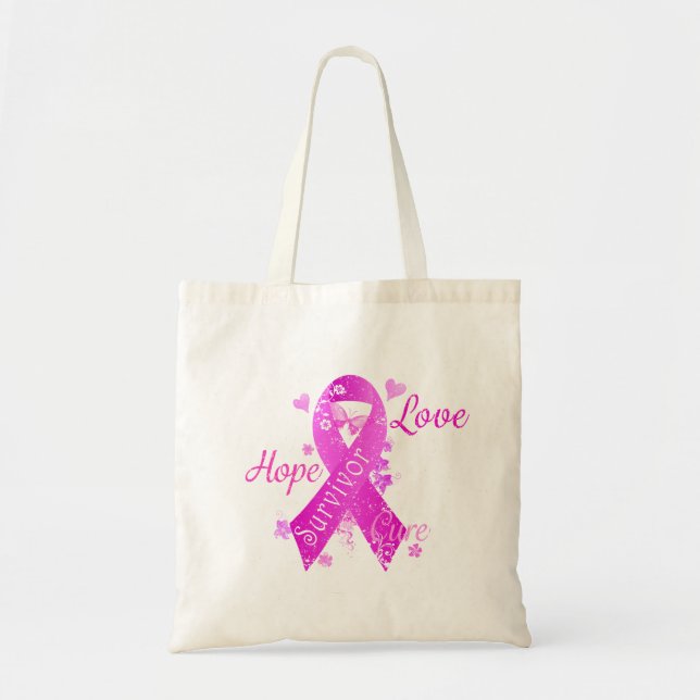 Tote Bag Survivor Love Hope Cure (Devant)