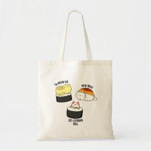 Tote Bag Sushi Cats Funny Sushi Pun
