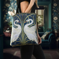 Swans Art Déco Nouveau Walter Crane Victorian