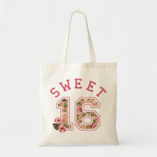 Tote Bag Sweet 16 Athletic Rose Floral