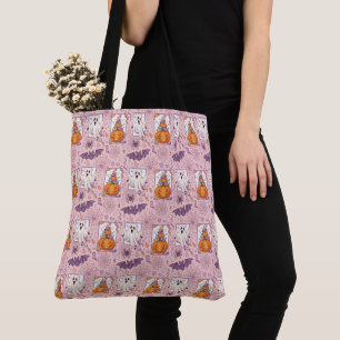 Tote Bag Sweet & Éffrayant - Un saké d'Halloween en rose