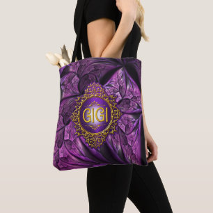 Tote Bag Sweet GIGI Royal Purple & Gold