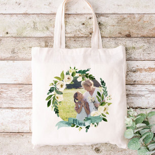 Tote Bag Sweet Greenery Wreath Mimi Photo