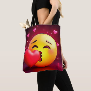Tote Bag Sweet Kiss Heart Emoji
