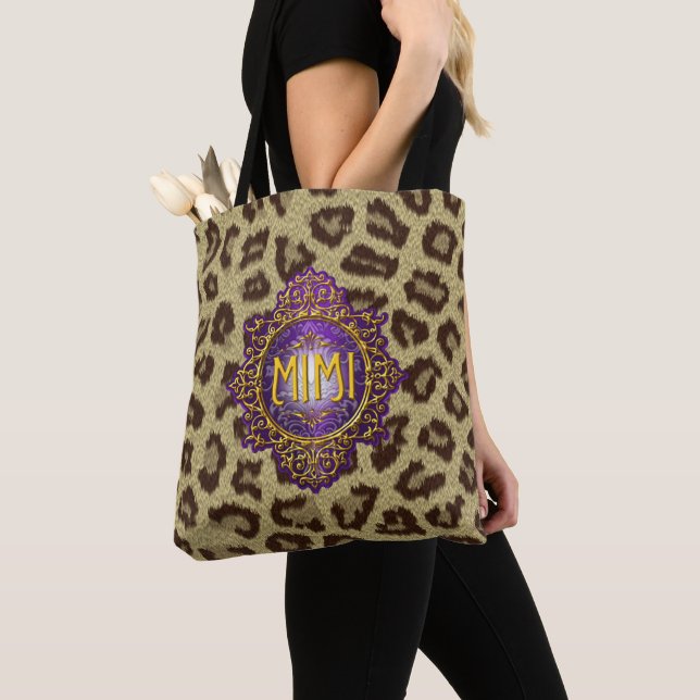 Tote Bag Sweet MIMI Royal Purple & Gold (De près)