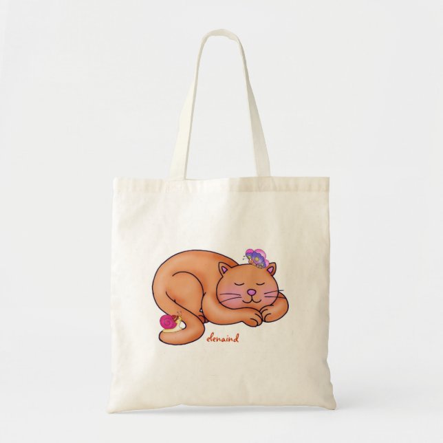 Tote Bag Sweet Sleeping Kitty (Devant)