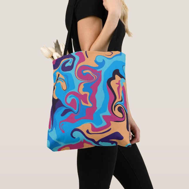 Tote Bag Swirl moderne (De près)