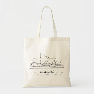 Tote Bag Sydney Australie Art Vacances Dessin Vacances Art