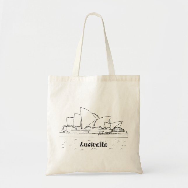 Tote Bag Sydney Australie Art Vacances Dessin Vacances Art (Devant)
