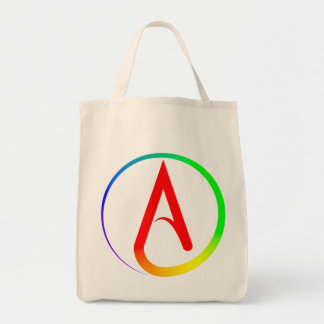 Tote Bag Symbole athée arc-en-ciel