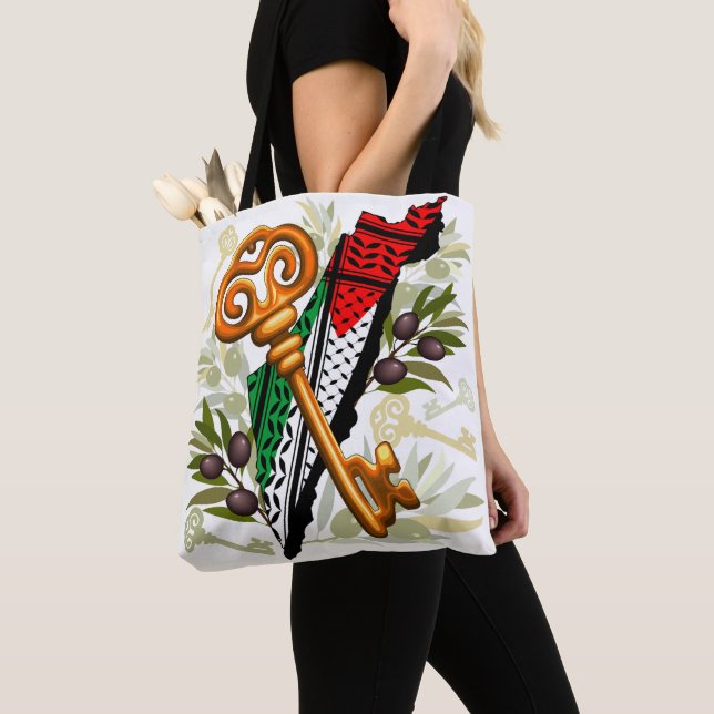 Tote Bag Symbole clé palestinien du droit au retour (De près)