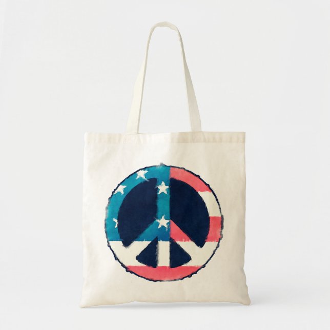 TOTE BAG SYMBOLE DE LA PAIX AMÉRICAINE (Devant)
