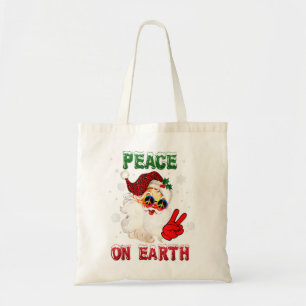 Tote Bag SYMBOLE DE LA PAIX Joyeux Noël Chapeau de Noël
