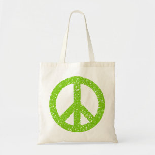 Tote Bag Symbole de la Paix Scribblée - Martian Green