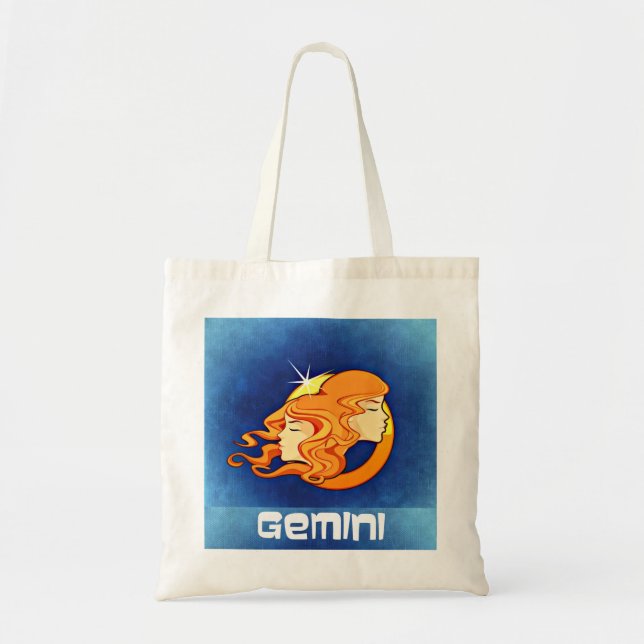 Tote Bag Symbole de l'astrologie de Gemini Zodiac (Devant)