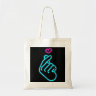 Tote Bag Symbole de main K-pop Doigt Coeur coréen Pop Music