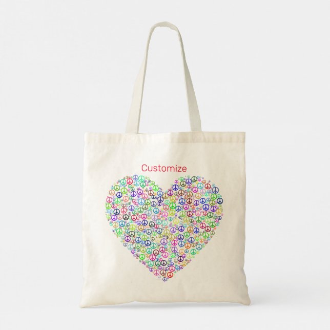 Tote Bag Symbole de paix Teach Heart Thunder_Cove (Dos)