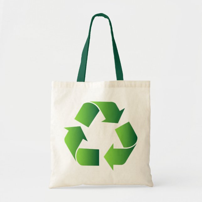 Tote Bag Symbole de recyclage vert (Devant)
