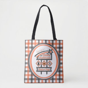Tote Bag Symbole d'Halloween Vintage rétro - Tricoter ou tr