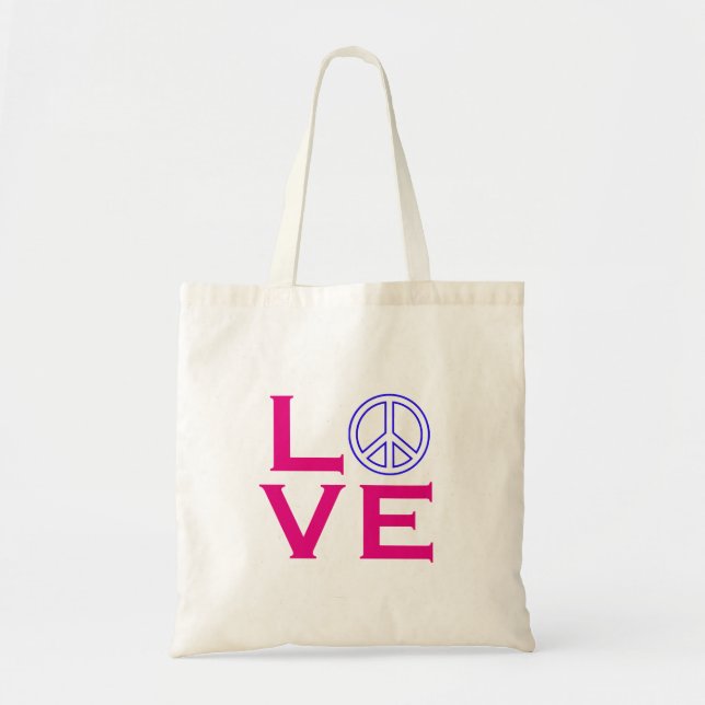 Tote Bag Symbole du cercle de paix amour (Devant)