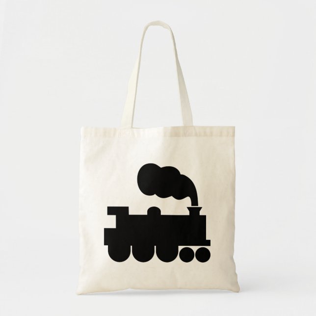 Tote Bag Symbole du train à vapeur - Noir (Devant)