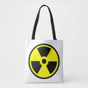 Tote Bag Symbole jaune et noir radioactif