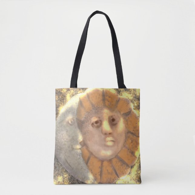 Tote Bag Symbole soleil et lune relique conception de l'oeu (Devant)