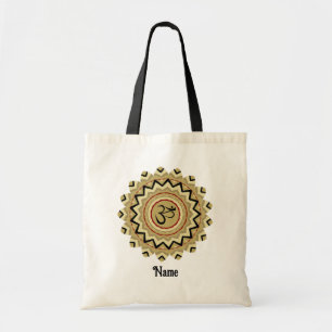 Tote Bag Symbole spirituel Mandala Yoga Om Symbole Rétro Cu
