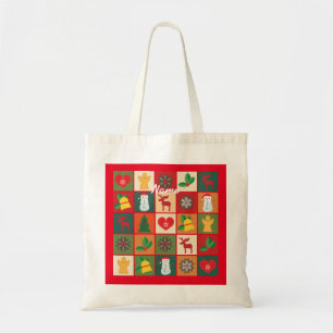 Tote Bag Symboles de Noël Medley Art Thunder_Cove