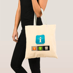 Tote Bag Symboles d'information brillants modernes