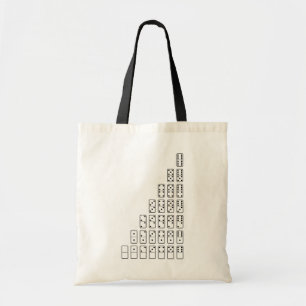 Tote Bag Symboles Domino noir et blanc