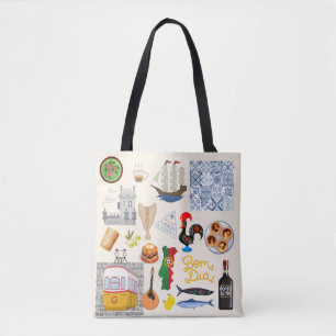 Tote Bag Symboles du Portugal pour les amoureux du voyage