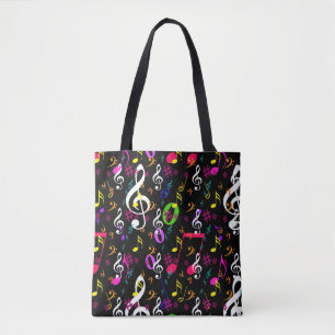 Tote Bag Symboles musicaux Design Motif