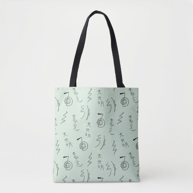 Tote Bag Symboles Reiki Motif - Reiki Guérison (Devant)