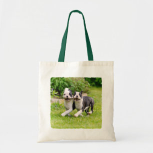 Tote Bag Sympa drôles Boston Terrier chiens chiots jouer -