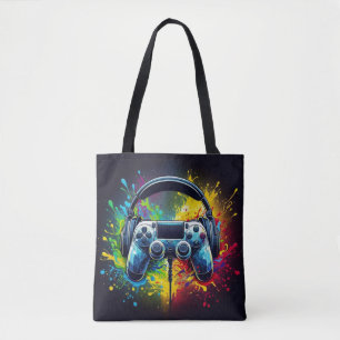 Tote Bag Symphonie de Pixels & Sound : Art de Jeu Vibrant